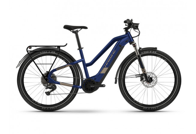 Haibike Trekking 7 i630Wh low standover 11-G  blue/sand - 1